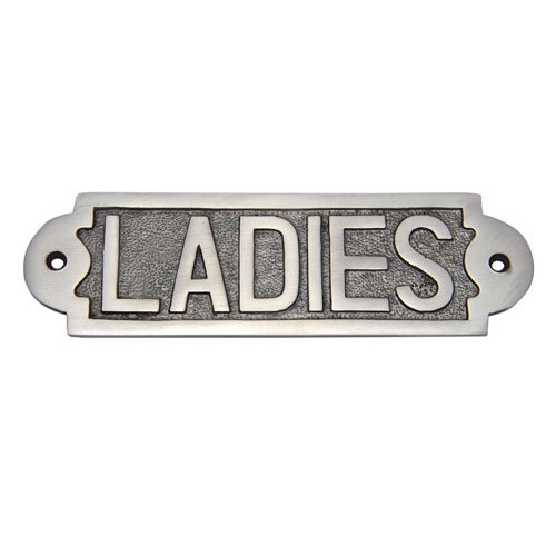 Medium Ladies Brass Door Sign 